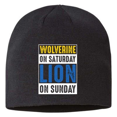 Wolverine On Saturday Lion On Sunday Sustainable Beanie