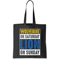Wolverine On Saturday Lion On Sunday Bag