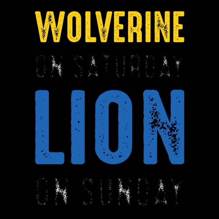 Wolverine On Saturday Lion On Sunday 16oz Travel Tumbler
