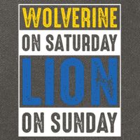 Wolverine On Saturday Lion On Sunday Cotton Canvas Backpack