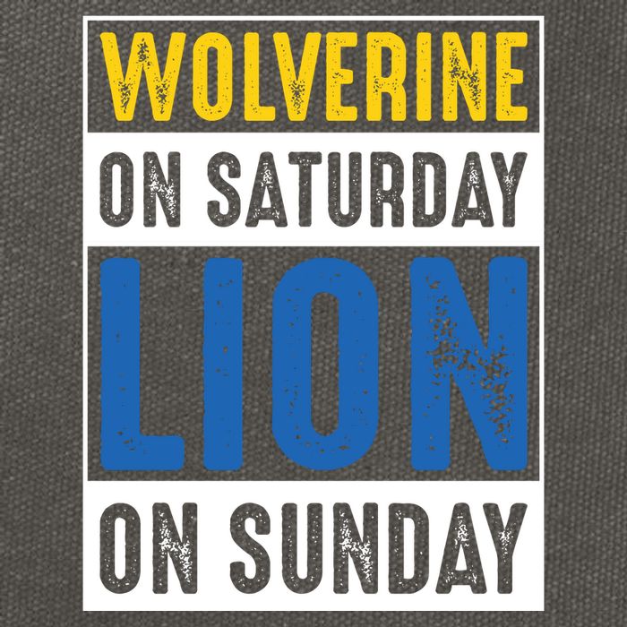Wolverine On Saturday Lion On Sunday Cotton Canvas Backpack