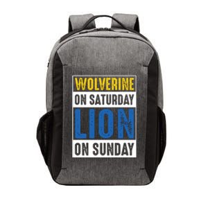 Wolverine On Saturday Lion On Sunday Vector Backpack