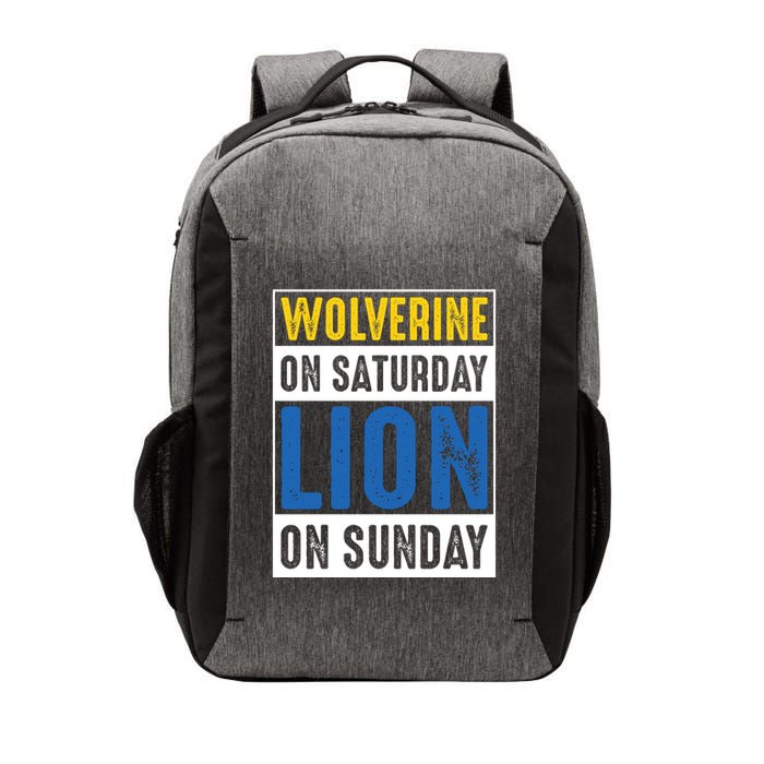 Wolverine On Saturday Lion On Sunday Vector Backpack