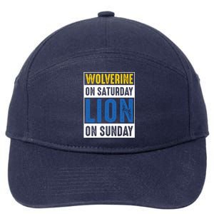 Wolverine On Saturday Lion On Sunday 7-Panel Snapback Hat