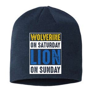 Wolverine On Saturday Lion On Sunday Sustainable Beanie