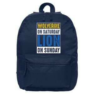 Wolverine On Saturday Lion On Sunday 16 in Basic Backpack