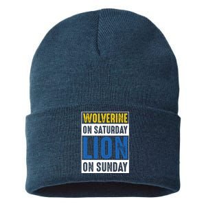 Wolverine On Saturday Lion On Sunday Sustainable Knit Beanie