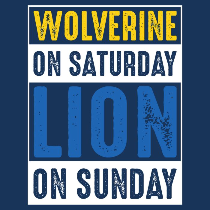 Wolverine On Saturday Lion On Sunday Infant Baby Jersey Bodysuit