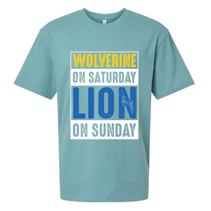 Wolverine On Saturday Lion On Sunday Sueded Cloud Jersey T-Shirt