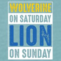 Wolverine On Saturday Lion On Sunday Sueded Cloud Jersey T-Shirt