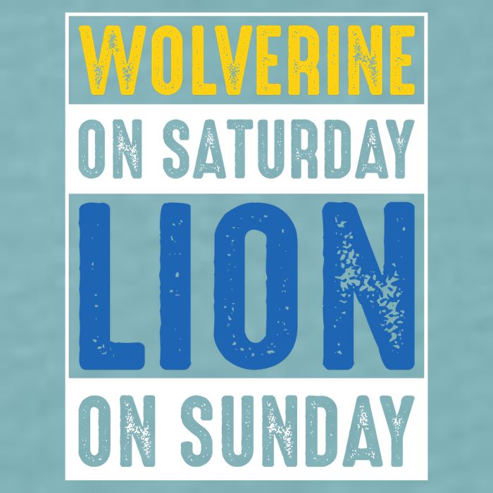 Wolverine On Saturday Lion On Sunday Sueded Cloud Jersey T-Shirt