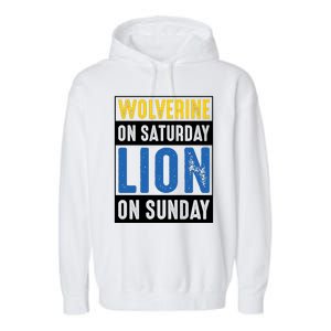 Wolverine On Saturday Lion On Sunday Garment-Dyed Fleece Hoodie