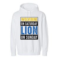 Wolverine On Saturday Lion On Sunday Garment-Dyed Fleece Hoodie