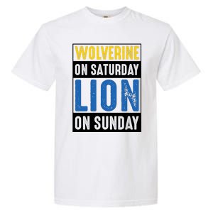 Wolverine On Saturday Lion On Sunday Garment-Dyed Heavyweight T-Shirt