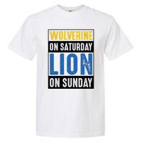 Wolverine On Saturday Lion On Sunday Garment-Dyed Heavyweight T-Shirt