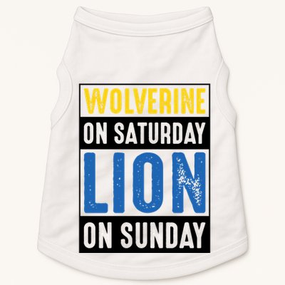Wolverine On Saturday Lion On Sunday Doggie Tank