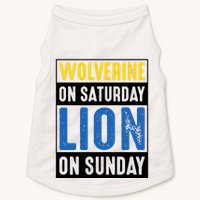 Wolverine On Saturday Lion On Sunday Doggie Tank