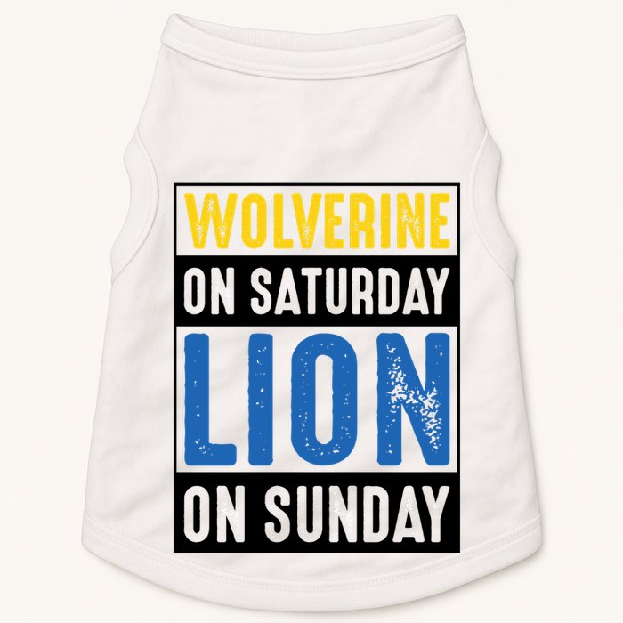 Wolverine On Saturday Lion On Sunday Doggie Tank
