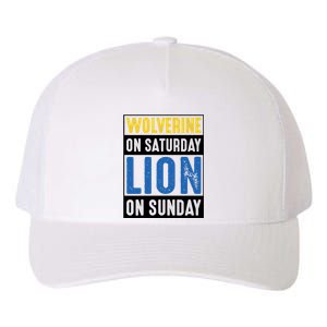 Wolverine On Saturday Lion On Sunday Yupoong Adult 5-Panel Trucker Hat