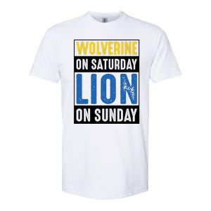 Wolverine On Saturday Lion On Sunday Softstyle CVC T-Shirt