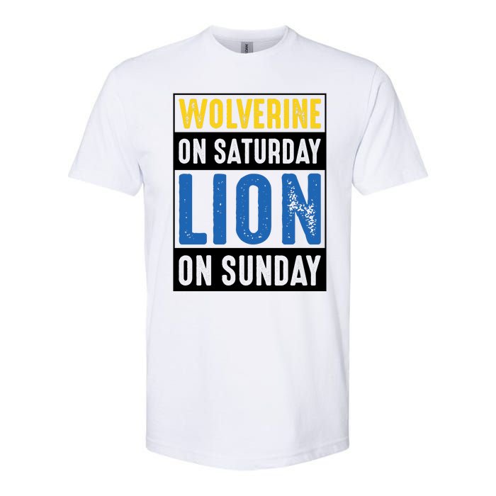 Wolverine On Saturday Lion On Sunday Softstyle CVC T-Shirt