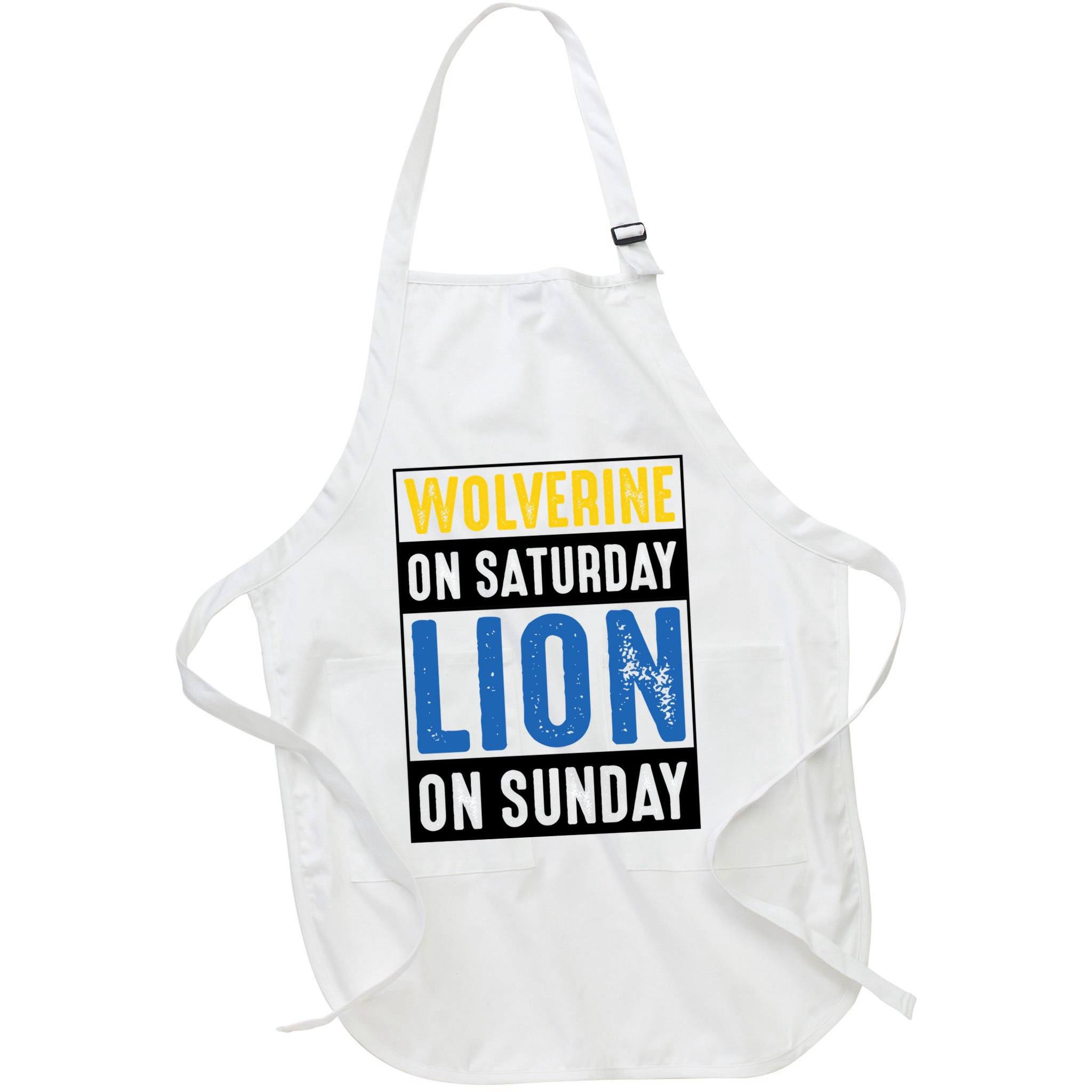 Wolverine On Saturday Lion On Sunday Apron