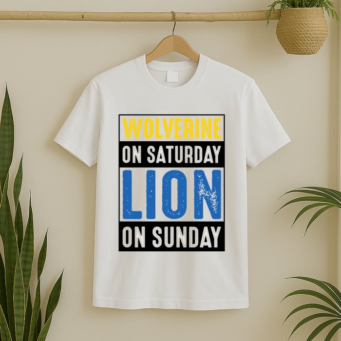 Wolverine On Saturday Lion On Sunday T-Shirt