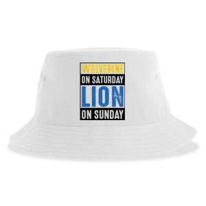 Wolverine On Saturday Lion On Sunday Sustainable Bucket Hat