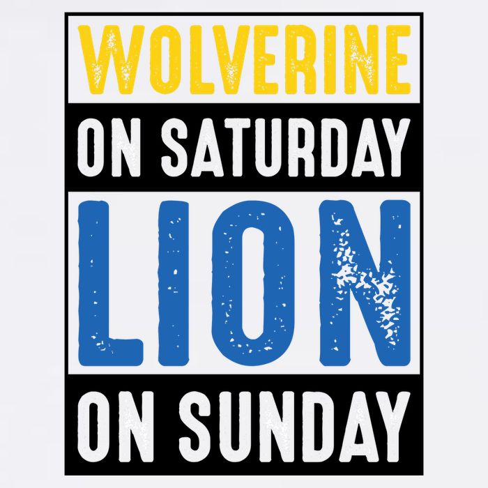 Wolverine On Saturday Lion On Sunday Button