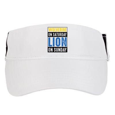 Wolverine On Saturday Lion On Sunday Adult Drive Performance Visor