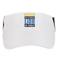 Wolverine On Saturday Lion On Sunday Adult Drive Performance Visor