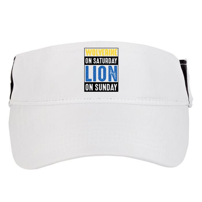 Wolverine On Saturday Lion On Sunday Adult Drive Performance Visor