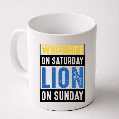 Wolverine On Saturday Lion On Sunday Mug