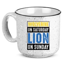 Wolverine On Saturday Lion On Sunday 15oz Campfire Ceramic Mug