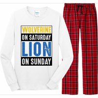 Wolverine On Saturday Lion On Sunday Long Sleeve Pajama Set