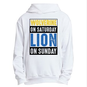 Wolverine On Saturday Lion On Sunday Urban Pullover Hoodie