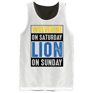 Wolverine On Saturday Lion On Sunday Mesh Reversible Basketball Jersey Tank