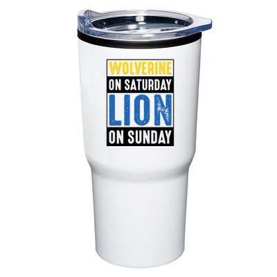 Wolverine On Saturday Lion On Sunday Tumbler