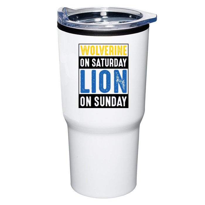 Wolverine On Saturday Lion On Sunday Tumbler