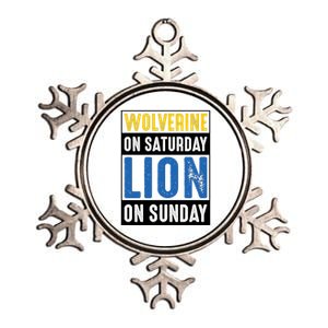 Wolverine On Saturday Lion On Sunday Metallic Star Ornament