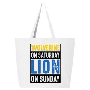 Wolverine On Saturday Lion On Sunday 25L Jumbo Tote