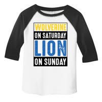 Wolverine On Saturday Lion On Sunday Toddler Fine Jersey T-Shirt