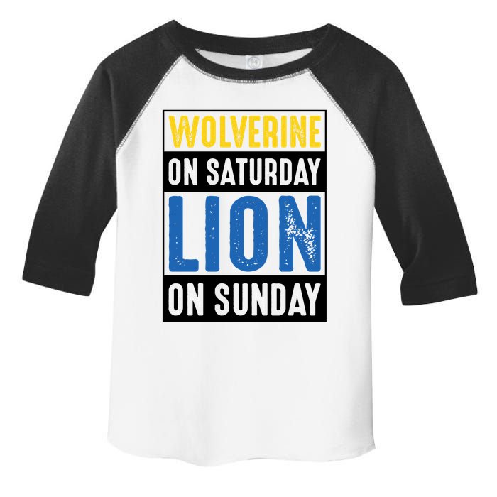 Wolverine On Saturday Lion On Sunday Toddler Fine Jersey T-Shirt