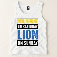 Wolverine On Saturday Lion On Sunday Tank Top