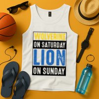 Wolverine On Saturday Lion On Sunday Tank Top