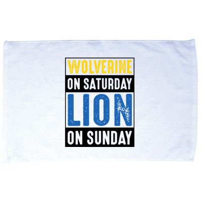 Wolverine On Saturday Lion On Sunday Microfiber Hand Towel