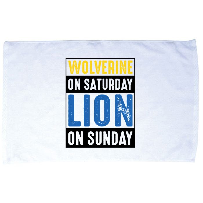 Wolverine On Saturday Lion On Sunday Microfiber Hand Towel