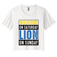 Wolverine On Saturday Lion On Sunday Crop Top