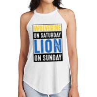 Wolverine On Saturday Lion On Sunday Women's Perfect Tri Rocker Tank