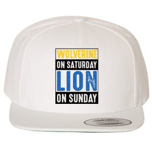 Wolverine On Saturday Lion On Sunday Wool Snapback Cap